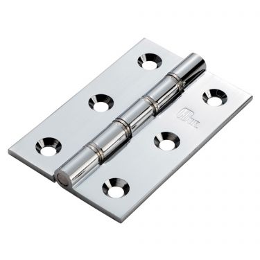 Click Here To Enlarge This Photo Of HDSW2CP - Carlisle Brass Double Steel Washered Butt Hinges 102mm x 67mm x 2&period;2mm Polished Chrome