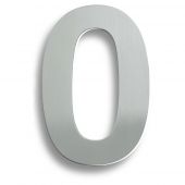 NUM10170SSS - Carlisle Brass Eurospec Numeral '0' &lpar;178mm&rpar; Concealed Pin Fix &lpar;Grade 316&rpar; Satin Stainless Steel