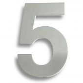 NUM10175SSS - Carlisle Brass Eurospec Numeral '5' &lpar;178mm&rpar; Concealed Pin Fix &lpar;Grade 316&rpar; Satin Stainless Steel