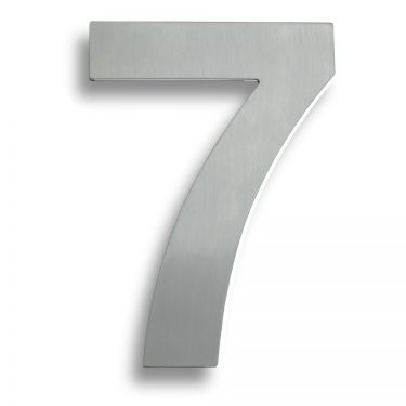 Click Here To Enlarge This Photo Of NUM10177SSS - Carlisle Brass Eurospec Numeral '7' &lpar;178mm&rpar; Concealed Pin Fix &lpar;Grade 316&rpar; Satin Stainless Steel