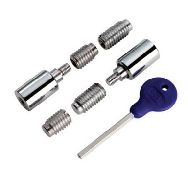 Click Here To Enlarge This Photo Of WF18CP - Carlisle Brass Sash Window Stop &lpar;2 x Stops 4 x Ferrules 1 x Key&rpar; 25 x 16mm Polished Chrome