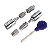 WF18CP - Carlisle Brass Sash Window Stop &lpar;2 x Stops 4 x Ferrules 1 x Key&rpar; 25 x 16mm Polished Chrome