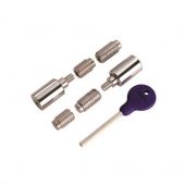 WF18SN - Carlisle Brass Sash Window Stop &lpar;2 x Stops 4 x Ferrules 1 x Key&rpar; 25 x 16mm Satin Nickel