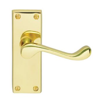 Click Here To Enlarge This Photo Of CBS55 - Carlisle Brass Victorian Scroll Lever Latch Furniture &lpar;Contract Range&rpar; Polished Brass