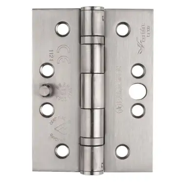 Click Here To Enlarge This Photo Of HIN1433SEC&sol;13SSS - Carlisle Brass Eurospec 102mm x 76mm x 3mm Grade 13 Ball Bearing Security &lpar;Dog Bolt&rpar; Hinges Satin Stainless Steel