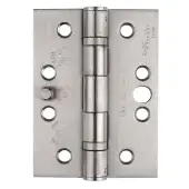 HIN1433SEC&sol;13SSS - Carlisle Brass Eurospec 102mm x 76mm x 3mm Grade 13 Ball Bearing Security &lpar;Dog Bolt&rpar; Hinges Satin Stainless Steel