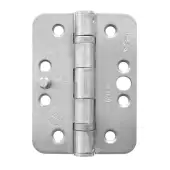 HIN1433SEC&sol;13SSS&sol;R - Carlisle Brass Eurospec 102mm x 76mm x 3mm Grade 13 Ball Bearing Security &lpar;Dog Bolt&rpar; Hinges &lpar;Radius&rpar; Satin Stainless Steel