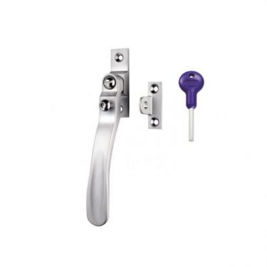 Click Here To Enlarge This Photo Of V1006LCKCP - Carlisle Brass Victorian Casement Fastener &lpar;Wedge Pattern - Lockable&rpar;  Polished Chrome