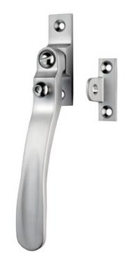Click Here To Enlarge This Photo Of V1006LCKSC - Carlisle Brass Victorian Casement Fastener &lpar;Wedge Pattern - Lockable&rpar;  Satin Chrome