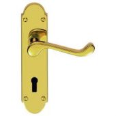 CBS68 - Carlisle Brass Victorian Shaped Scroll Lever Lock Furniture &lpar;Contract Range&rpar; Polished Brass