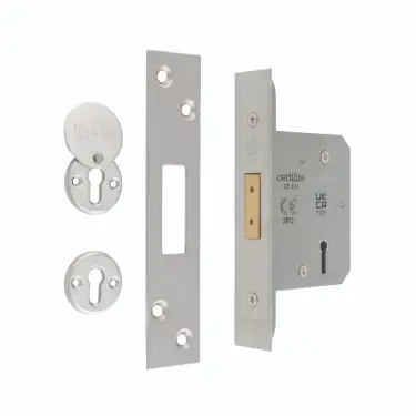 Click Here To Enlarge This Photo Of LDS5330SSS - Carlisle Brass Eurospec Easi-T 3 Lever Security Deadlock 76mm Satin Stainless Steel