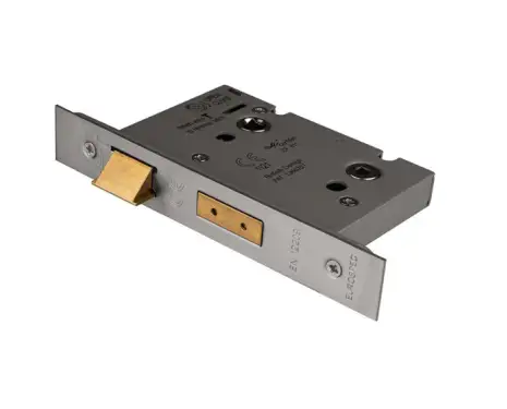 Click Here To Enlarge This Photo Of BAS5030SSS - Carlisle Brass Eurospec Easi-T 76mm Bathroom Lock with 5mm follower Satin Stainless Steel