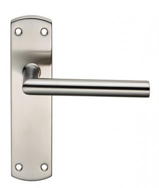 Click Here To Enlarge This Photo Of CSLP1162B&sol;SSS - Carlisle Brass Eurospec Mitred Latch Levers on 172 x 44mm Backplate Satin Stainless Steel