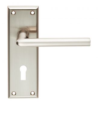Click Here To Enlarge This Photo Of SZR011SN - Carlisle Brass Serozzetta 'Dieci' Lever on Bathroom Backplate &lpar;57mm c&sol;c&rpar; Satin Nickel