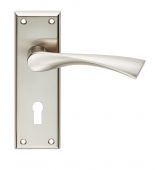 SZR021SN - Carlisle Brass Serozzetta 'Venti' Lever on Bathroom Backplate &lpar;57mm c&sol;c&rpar; Satin Nickel