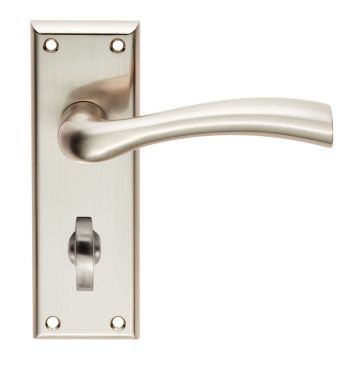 Click Here To Enlarge This Photo Of SZR053SN - Carlisle Brass Serozzetta 'Cinquanta' Lever on Bathroom Backplate &lpar;57mm c&sol;c&rpar; Satin Nickel