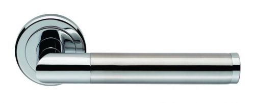 Click Here To Enlarge This Photo Of SZM160CPSN - Carlisle Brass Serozzetta 'Trend' Lever on Round Rose Satin Nickel&sol;Polished Chrome