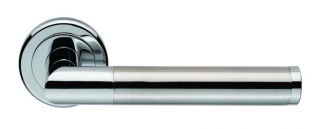 SZM160CPSN - Carlisle Brass Serozzetta 'Trend' Lever on Round Rose Satin Nickel&sol;Polished Chrome