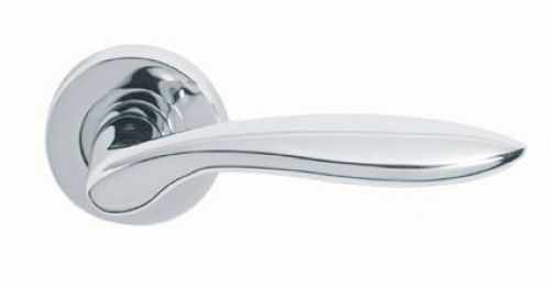 Click Here To Enlarge This Photo Of ZIN3131PC - Carlisle Brass Serozzetta 'Shark' Lever on Round Rose Polished Chrome