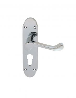 Click Here To Enlarge This Photo Of DL168YCP - Carlisle Brass 'Oakley' Lever Furniture Euro Profile &lpar;47&period;5mm c&sol;c&rpar; Polished Chrome