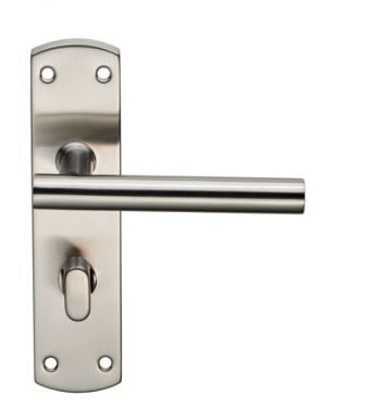 Click Here To Enlarge This Photo Of CSLP1164T&sol;SSS - Carlisle Brass Eurospec T-Bar Bathroom Levers on 172 x 44mm Backplate Satin Stainless Steel