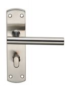 CSLP1164T&sol;SSS - Carlisle Brass Eurospec T-Bar Bathroom Levers on 172 x 44mm Backplate Satin Stainless Steel