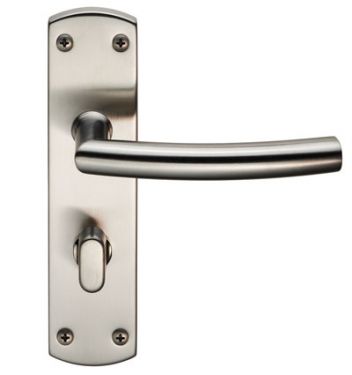 Click Here To Enlarge This Photo Of CSLP1167T&sol;SSS - Carlisle Brass Eurospec Eurosepc Arched Bathroom Levers on 172 x 44mm Backplate Satin Stainless Steel