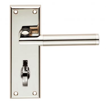 Click Here To Enlarge This Photo Of SZR063PNSN - Carlisle Brass Serozzetta 'Sessanta' Lever on Backplate Bathroom 57mm Satin Nickel&sol;Polished Nickel