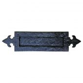 LF5525 - Carlisle Brass Ludlow Foundries - Fleur De Lys Letter Plate - Black Antique - Size&colon; 365x90mm - c&sol;c&colon; 233mm - Aperture&colon; 198x45mm