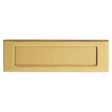 Click Here To Enlarge This Photo Of M36B - Carlisle Brass Victorian Letter Plate &lpar;Polished Brass&rpar; Size&colon; 278x96mm - c&sol;c&colon; 241mm - Aperture&colon; 210x53mm