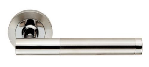 Click Here To Enlarge This Photo Of SWL1194DUO - Carlisle Brass Eurospec 'Philadelphia' Lever on Round Rose Dual Finish &lpar;G304&rpar; Satin Stainless Steel&sol;Polished Stainless Steel