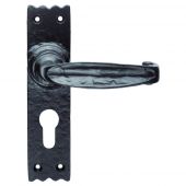 LF5507Y - Carlisle Brass Ludlow Foundries Slimline V Euro Profile Lever Lock Furniture &lpar;47&period;5mm c&sol;c&rpar; Black Antique
