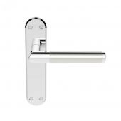 SZM045CPSN - Carlisle Brass Serozzetta 'Scope' Lever Latch Handles on Backplate Satin Nickel&sol;Polished Chrome
