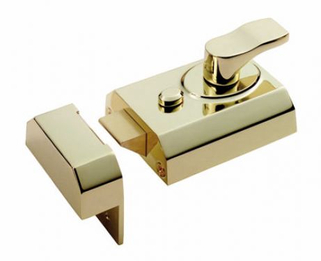 Click Here To Enlarge This Photo Of RCN8260EB - Carlisle Brass Eurospec Rim Cylinder Nightlatch 60mm c&sol;w Cylinder Electro Brass