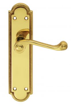 Click Here To Enlarge This Photo Of FG26L - Carlisle Brass Georgian Shaped Lever Latch Furniture Polished Brass