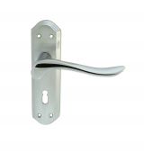 DL450SCCP - Carlisle Brass 'Lytham' Lever Lock Furniture Satin Chrome&sol;Polished Chrome