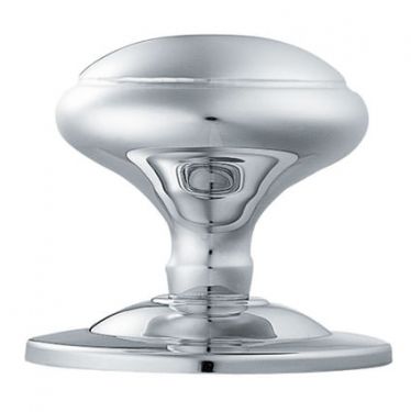 Click Here To Enlarge This Photo Of M61CP - Carlisle Brass Victorian Centre Door Knob &lpar;Round&rpar; 85mm Rose Polished Chrome