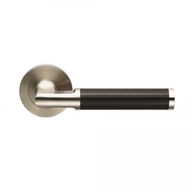 Click Here To Enlarge This Photo Of SWL1118SSS - Carlisle Brass Eurospec 'Carbon' Designer Lever on Round Rose &lpar;G304&rpar; Satin Stainless Steel