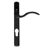 M140NP92BLRH - Carlisle Brass Narrow Plate Scroll Lever Furniture &lpar;92mm Centres - 123mm Screw Centres&rpar; Right Hand - Black