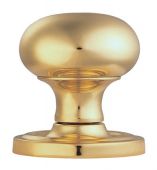 M35C - Carlisle Brass Manital Victorian Mushroom Mortice Knob Set &lpar;Concealed Fix&rpar; Polished Brass