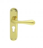 EL21Y - Carlisle Brass Manital 'Astro' Euro Profile Lock Lever Handles &lpar;47&period;5mm c&sol;c&rpar; Polished Brass