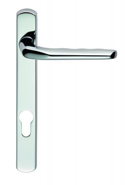 Click Here To Enlarge This Photo Of M86NP92CP - Carlisle Brass Narrow Plate Straight Lever Furniture &lpar;92mm Centres - 124mm Screw Centres&rpar; Polished Chrome