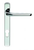 M86NP92CP - Carlisle Brass Narrow Plate Straight Lever Furniture &lpar;92mm Centres - 124mm Screw Centres&rpar; Polished Chrome