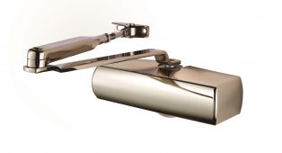 CDG003&sol;PNP - Carlisle Brass Eurospec EN3 Fixed Power Overhead Door Closer c&sol;w Fig 6 Bracket&comma; Cover And Armset EN1154 - Polished Nickel