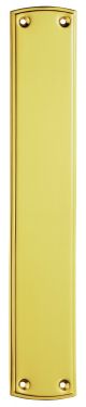 Click Here To Enlarge This Photo Of PF107 - Carlisle Brass Finger Plate &lpar;Ornate&rpar; 382 x 75mm Polished Brass
