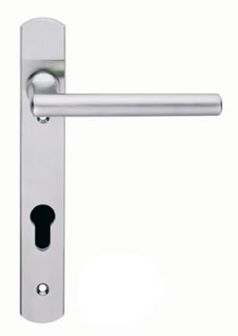 Click Here To Enlarge This Photo Of SWNP120&sol;92SSS - Carlisle Brass Eurospec Designer Narrowplate Levers on 220mm x 32mm Plate &lpar;92mm Centres - 123mm Screw Centres&rpar; Satin Stainless Steel