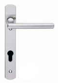 SWNP120&sol;92SSS - Carlisle Brass Eurospec Designer Narrowplate Levers on 220mm x 32mm Plate &lpar;92mm Centres - 123mm Screw Centres&rpar; Satin Stainless Steel