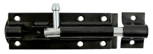Click Here To Enlarge This Photo Of TIMCO TBS6BP - Straight Tower Bolt Black 6"