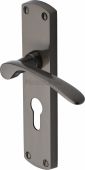 DIP7848-MB Heritage Brass Door Handle For Euro Profile Plate Diplomat Design Matt Bronze Finish