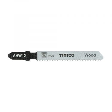 Click Here To Enlarge This Photo Of TIMCO AHW12 - 5pcs HCS Jigsaw Blades for Wood &lpar;T119B Bosch equiv&period;&rpar;